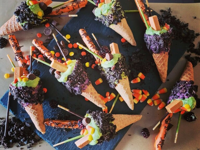 Matcha Cheesecake Stuffed Cones Candy Corn Cone