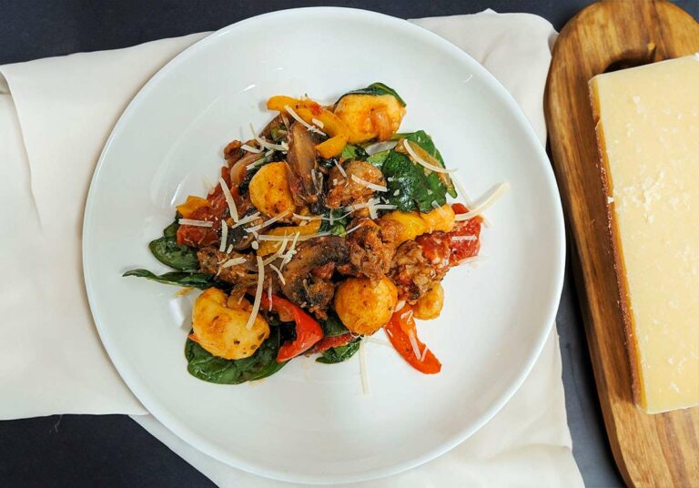 Parmesan Gnocchi with Peppers and sausage