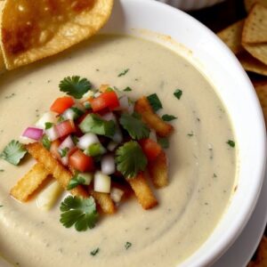 Roasted Poblano and Cheese Soup